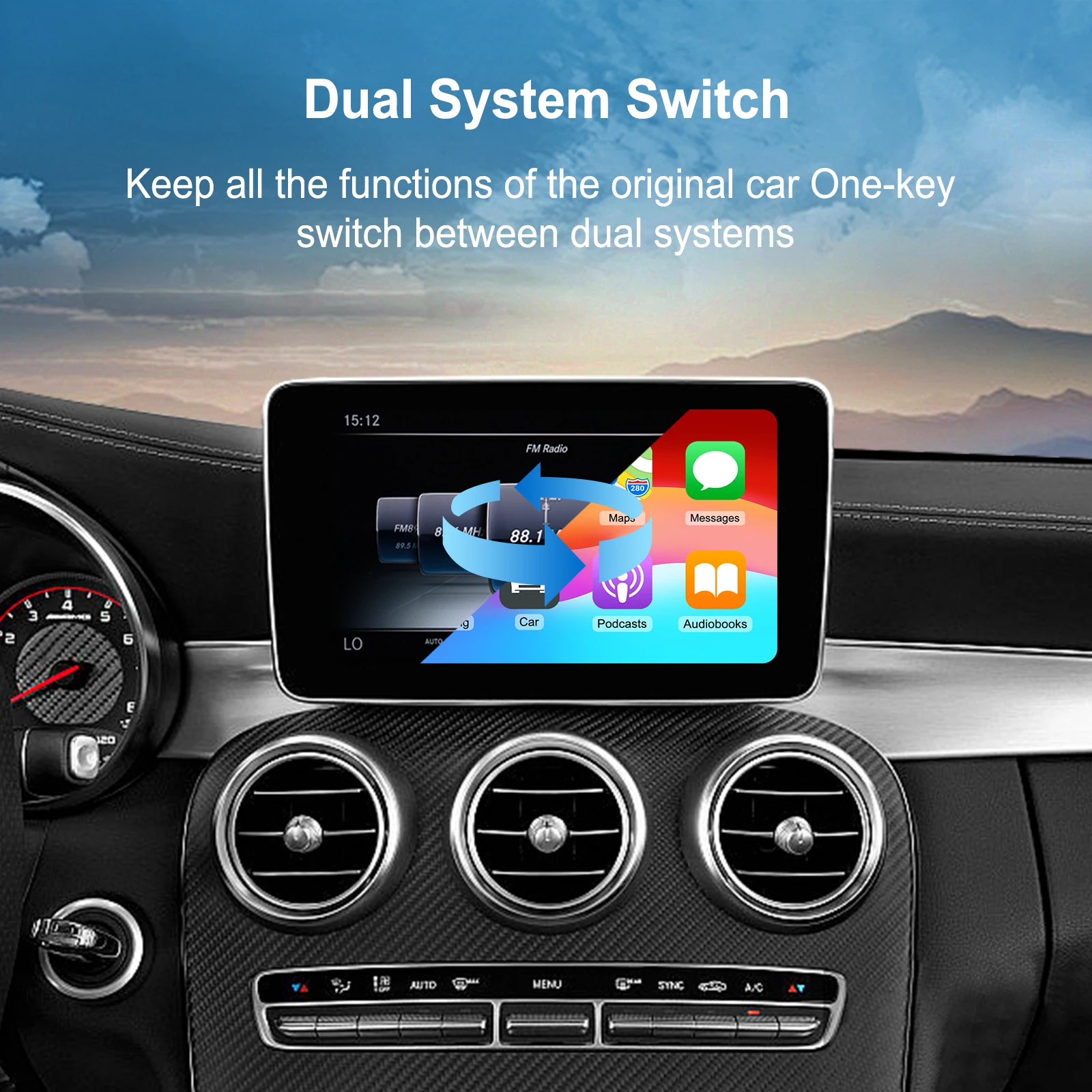 EZonetronics Kabelloses CarPlay Android Auto Nachrüstkit Decoder-Box für Mercedes Benz W176 W246 W218 C117 W212 W216 X156 C253 – Detail 6