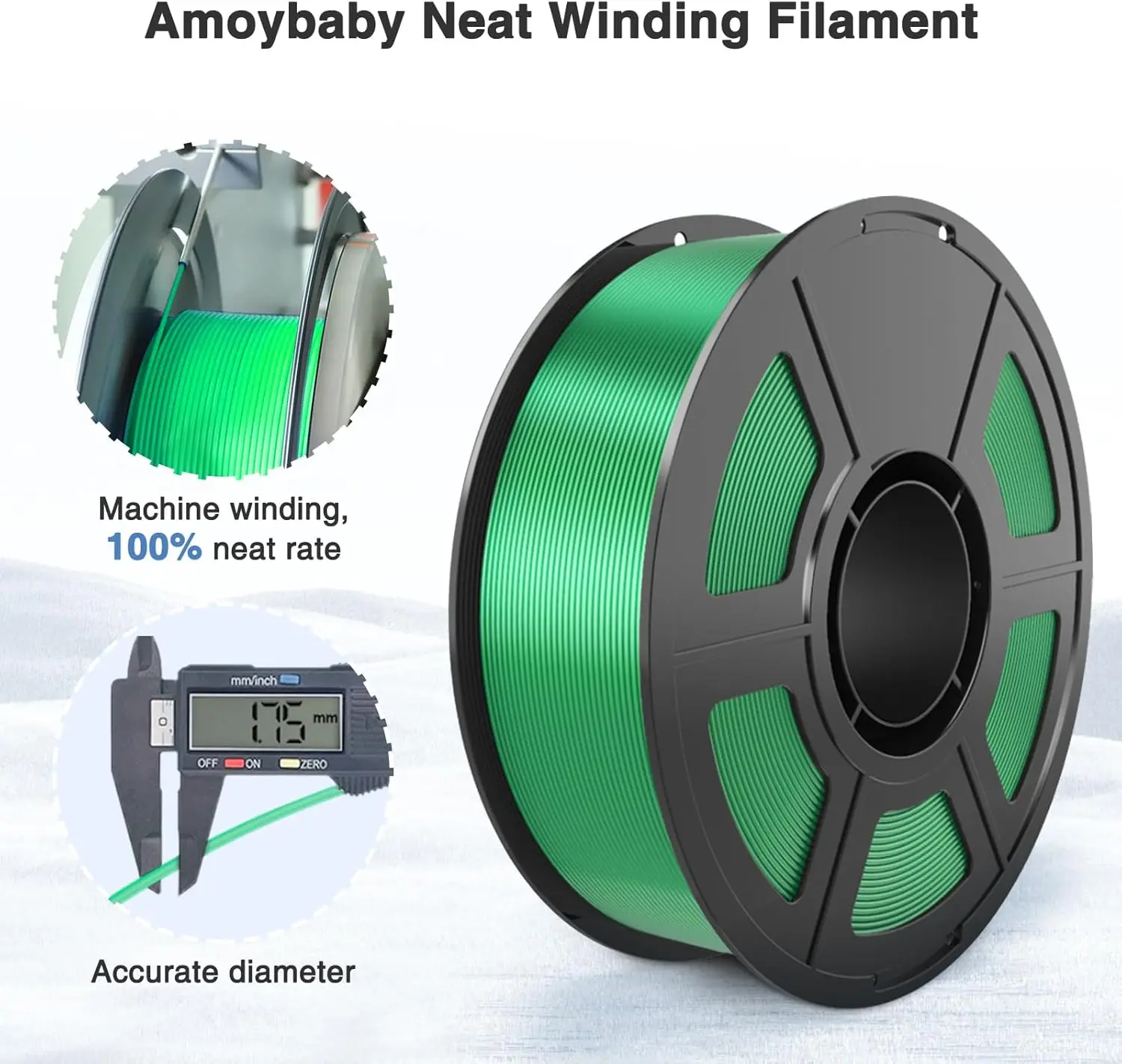 실크 PLA 필라멘트 1.75mm 3D 프린터용, 치수 정확도 +/- 0.02mm, 대부분의 FDM 3D 프린터와 호환 가능