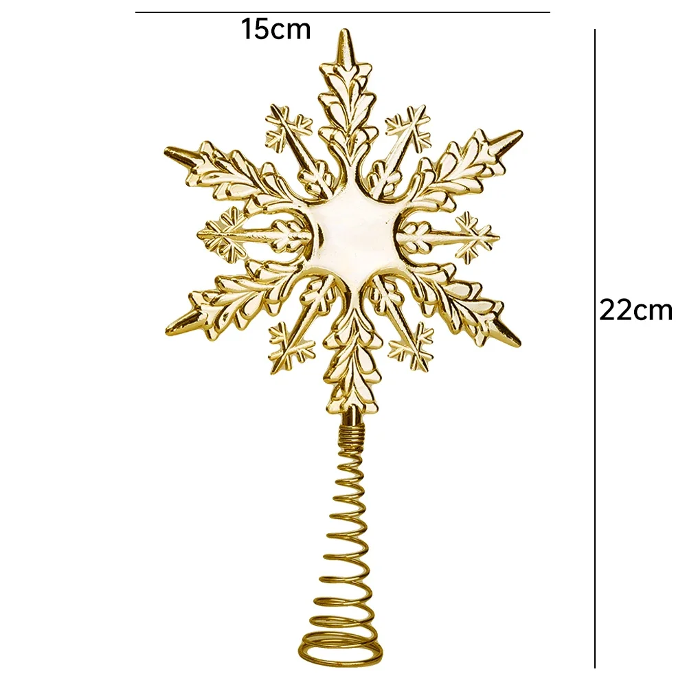 thumbnail image 1 of Adorno para árbol de Navidad con purpurina dorada y estrella hueca en 3D con copos de nieve, colgante para árbol de Navidad, decoración para el hogar, Año Nuevo, suministros para regalos de fiesta, 1 of 5