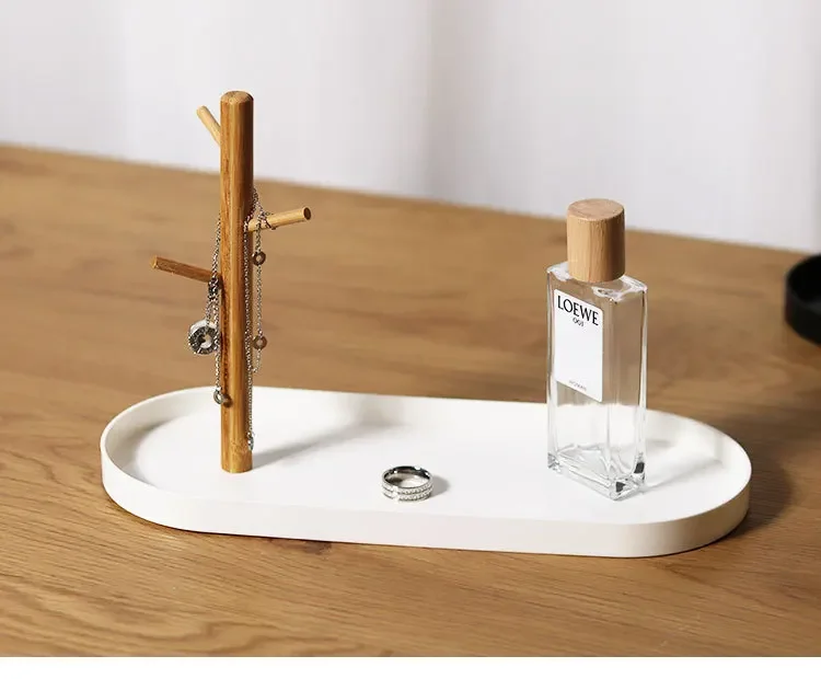 Description Picture 6 of itemNew Nordic Bamboo Tree Branch Storage Rack Tray Living Room Desktop Key Hanger Jewelry Display Frame Creative Jewelry Organizer