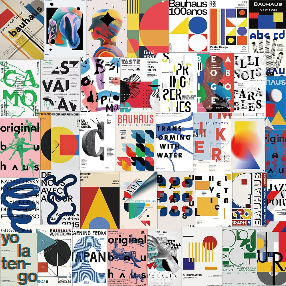 

10/20/40pcs Bauhaus Abstract Art Graffiti Stickers Painting Decals DIY Skateboard Laptop Phone Notebook Car Wall Decoration Toys