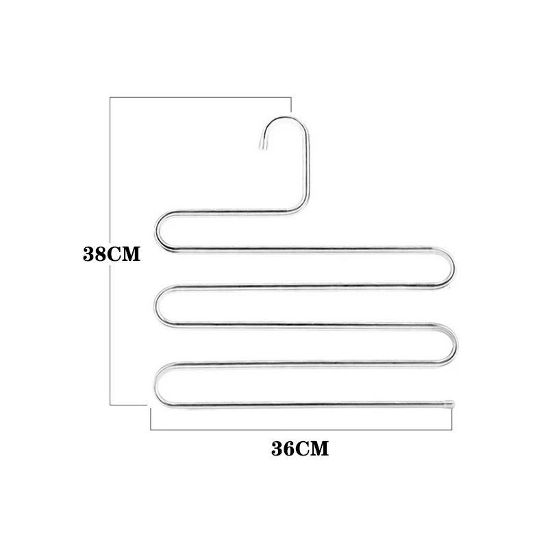 Multilayer Stainless Steel Clothes Hangers S Shape Pants Storage Hangers Clothes Storage Rack Household Cloth Hanger clothes hanger,clothes rack,storage hanger