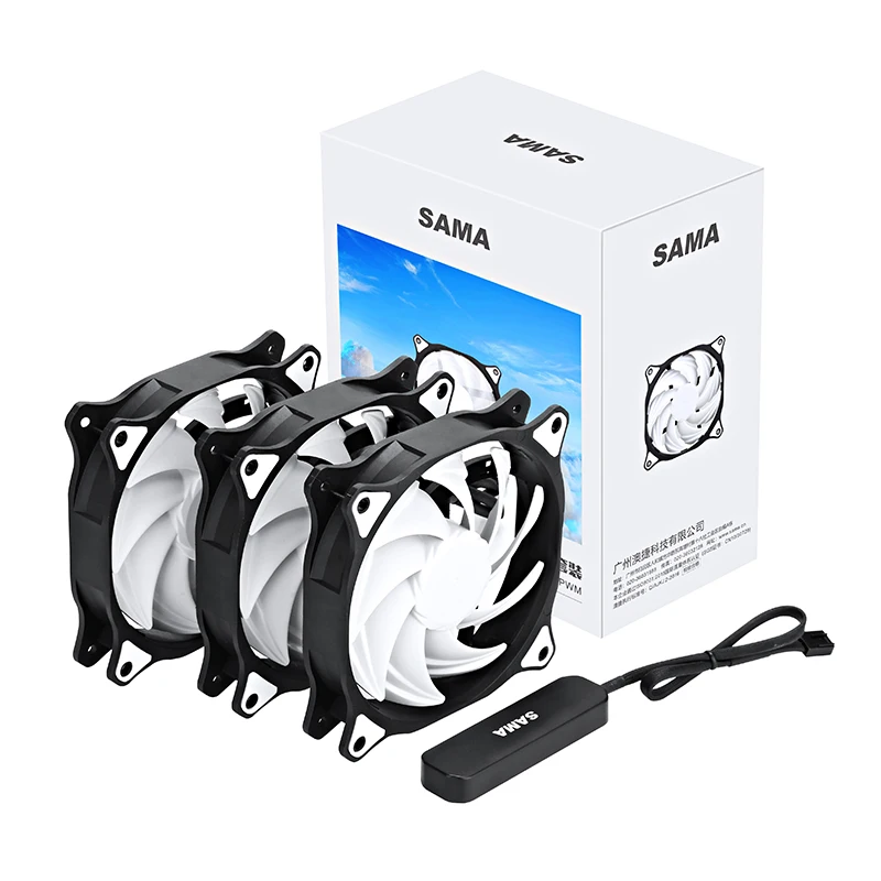 SAMA 90.29CFM 8002200RPM 4Pin PMW 120mm Computer Case Fan 12CM CPU