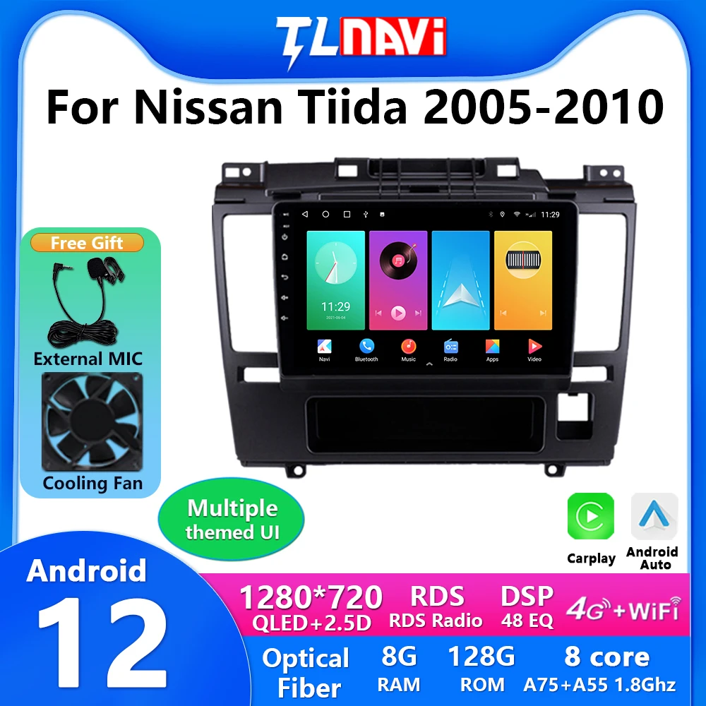 

TL9/TL10 9 Inch Android 12 HD Touch Screen GPS Navigation Radio For 2005 - 2010 Nissan Tiida Stereo Multimedia Player