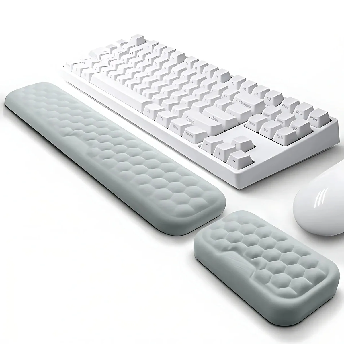 Stonego-ergonômico Memória Espuma Teclado e Mouse Pad Office Gaming Protection Relaxe Descanso de Pulso Computador Laptop Desk Mat