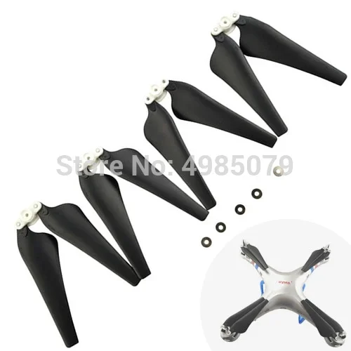 

4PCS Foldable Propeller for SYMA X8C X8W X8G X8HC X8HW X8HG Foldable Blade Black Color RC Drone Quadcopter Spare Part