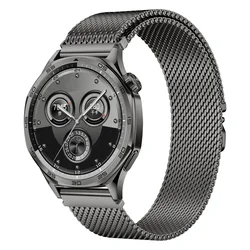 Stylish Milanese Loop Metal Magnetic Bracelet in Stainless Steel for 22mm Universal Band (Ti-Gray)
