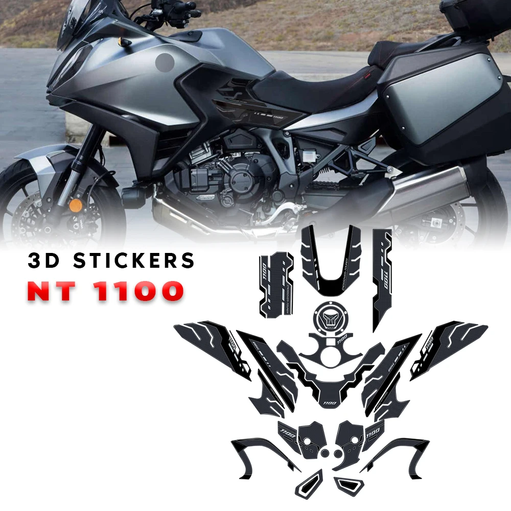 

For HONDA NT1100 NT 1100 2022 2023 3D Motorcycle Resin Epoxy Sticker Side boomerang Tank Pad Anti Scratch Decal Non-slip TankPad