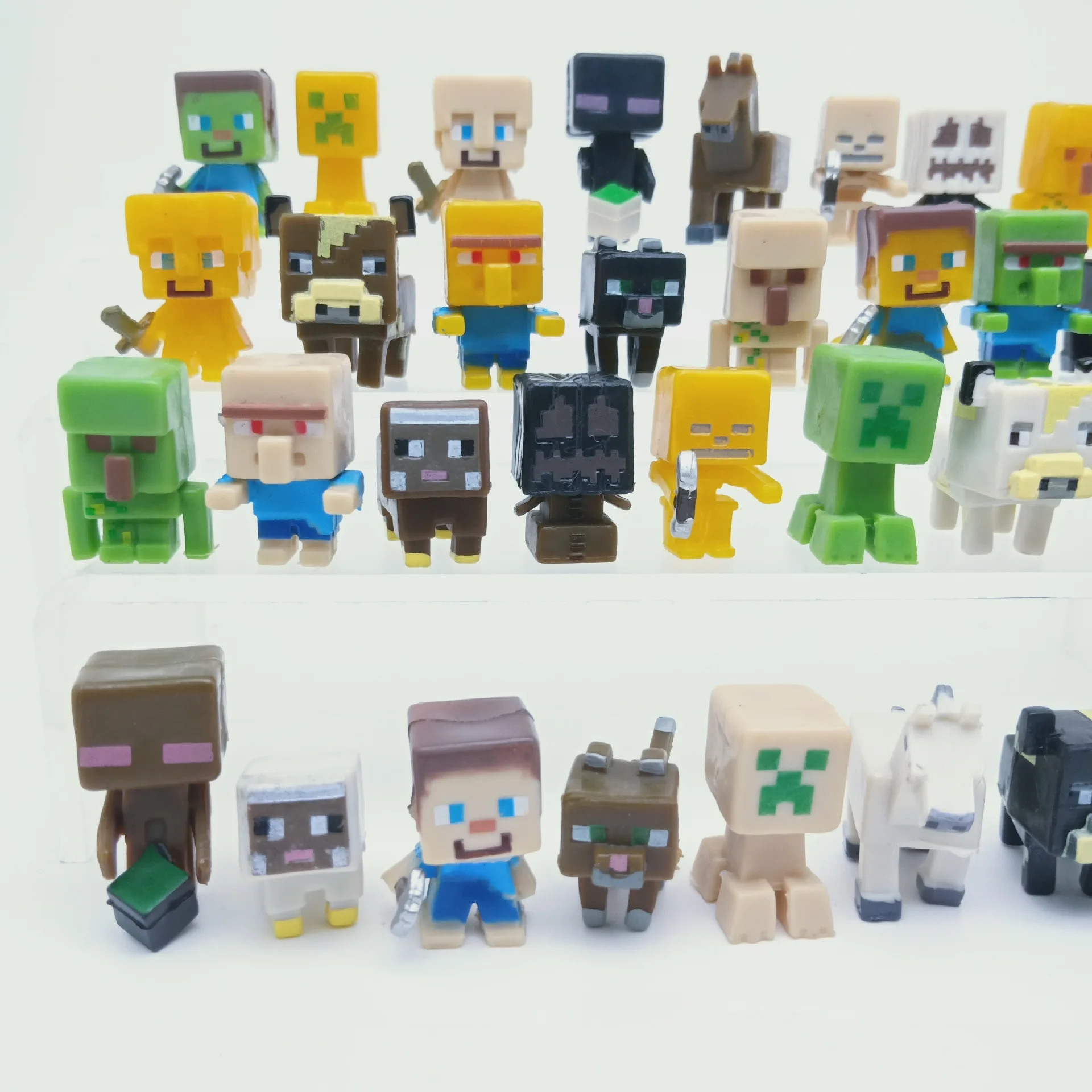 Description Picture 2 of item10PCS Set Minecraft Game Figure Keychain Toys Steve Enderman Spider Zombie PVC Model Collections For Adults