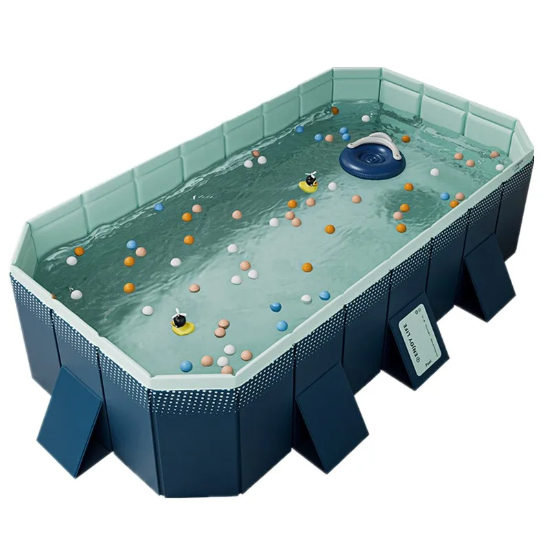Frame Swimming Pool Family No Inflation Folding Large Giant Family Swimming Pool Yard And Garden Home Kids Children Summer