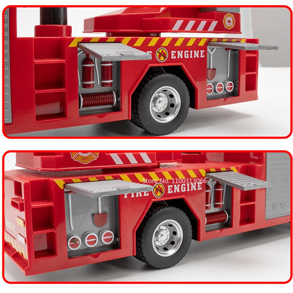 1:18 Scale Alloy Fire Truck with Light and Music Ladder Fire