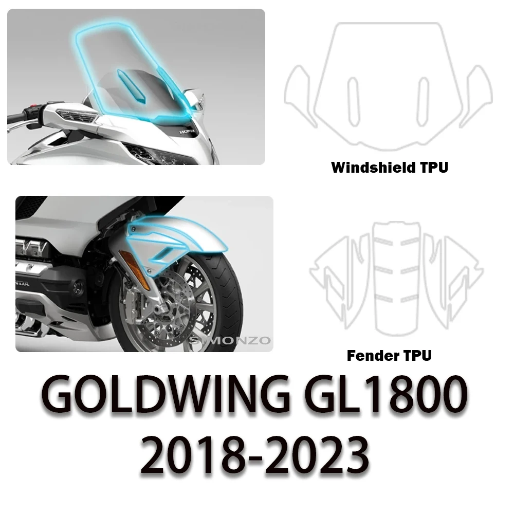 GL1800 Motorcycle Protective film TPU fairing protection windshield for Honda Gold Wing GL 1800 Scratch Resistant Film 2023-2024 agp3600 t1 d24 agp3600 t1 af touchpad protective film