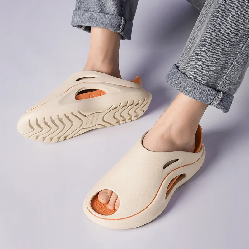 Slip Slippers for Men Non-Slip Slipper for Indoor Outdoor Slip Comfy Soft Foam Sliders With Thick Sole_voghion.com
