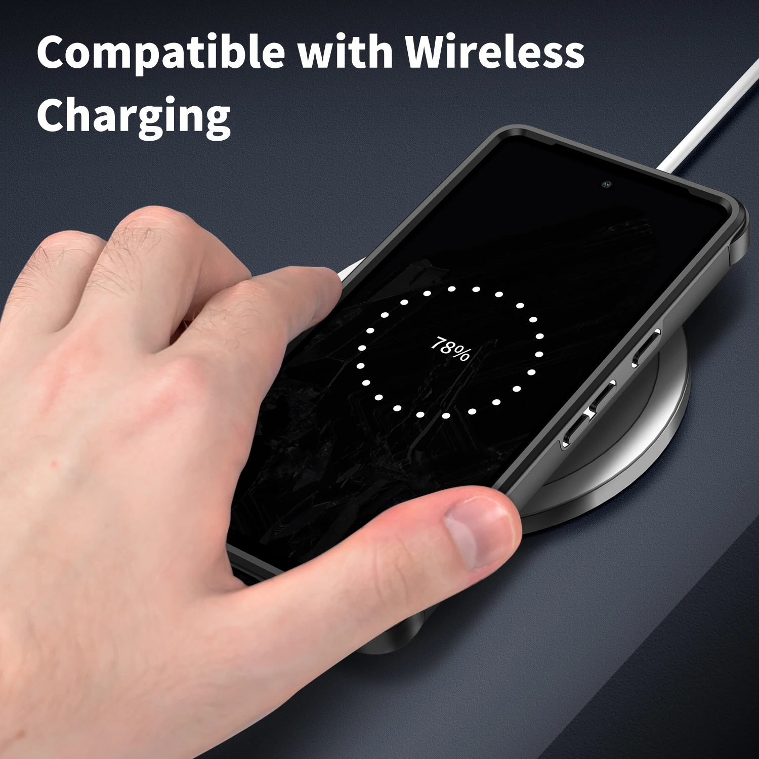 Sleek Slide Camera Case with Lens Protection & Wireless Charging Capability - Shockproof Cover