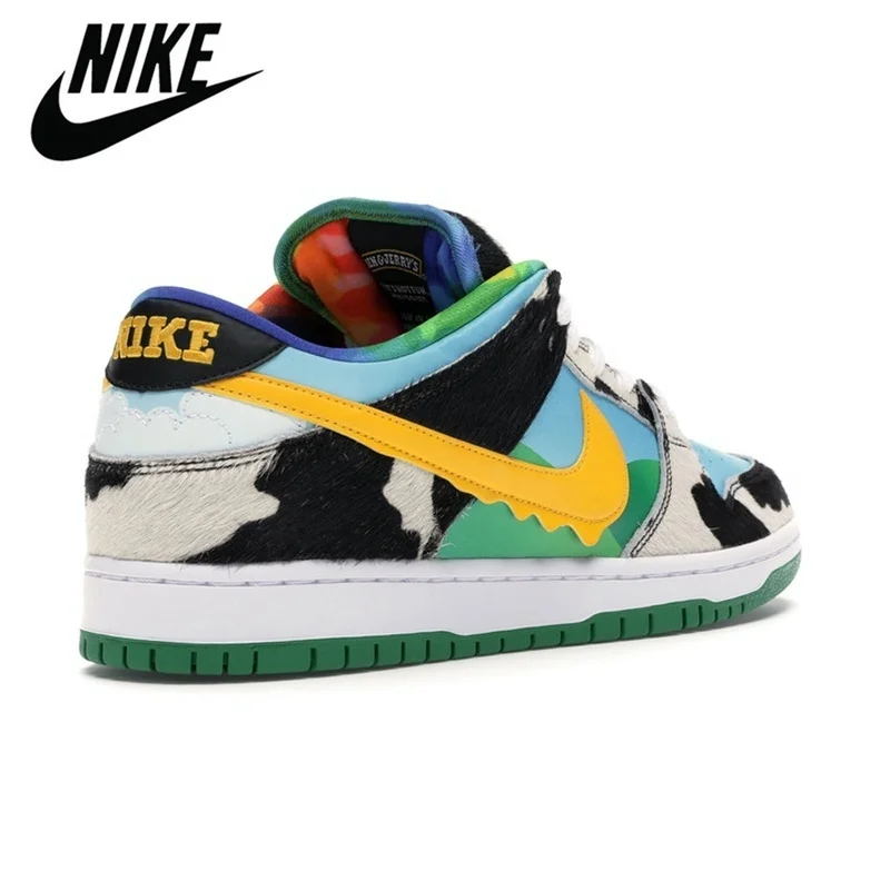 Authentic Nike SB Dunk Low Ben＆Jerry's Men's Women's Skateboarding Shoes  Casual Sneakers Low Breathable Sneakers