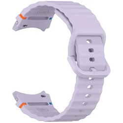Premium No Gaps Silicone Sports Band - Universal Smartwatch Accessory for Watch 6 Classic (Official purple)