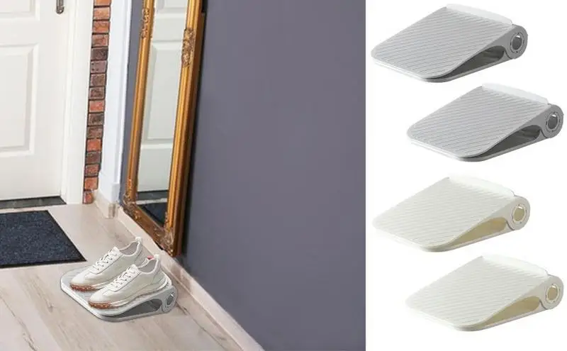 

2 Pcs Shoe Holder Space Saver Adjustable Shoe Slot Organizer For Living Room Entryway College Dorm Anti Scratch Closet Organizer