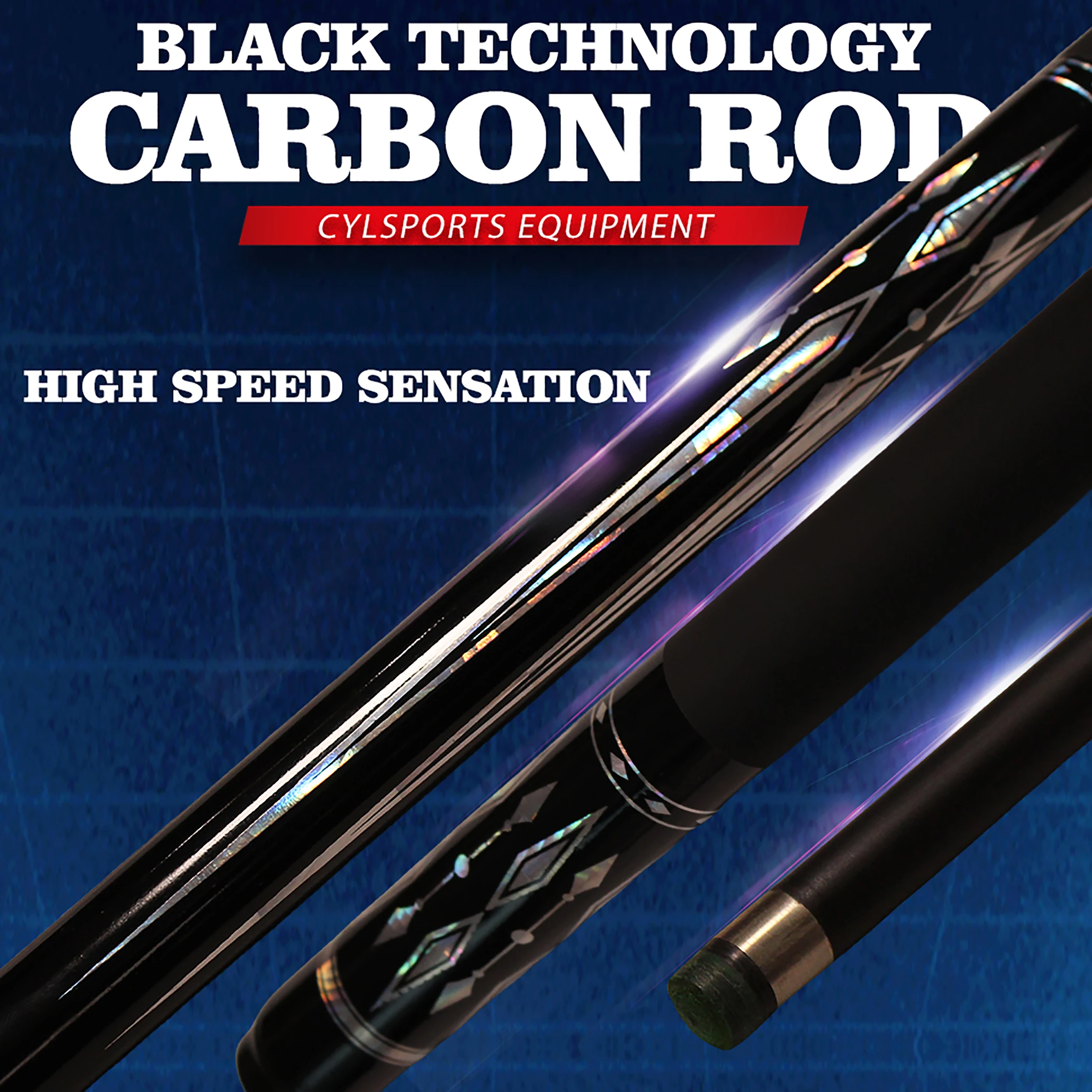 High-Quality Carbon Fiber Billiard Cue Stick with Laser Watermark Craftsmanship and Metal Interface - Fast, Accurate Shots premium maple billiard cue with gold metal pattern high end digital watermark printing exquisite colorful design top qualit