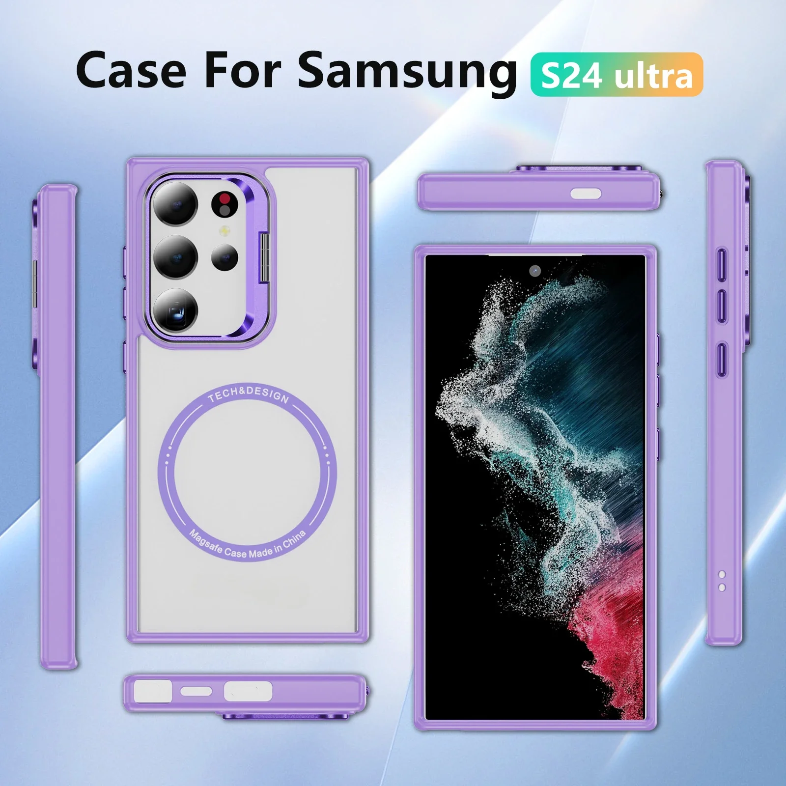 Magnetic Acrylic Transparent Phone Case - Shockproof Protective Cover