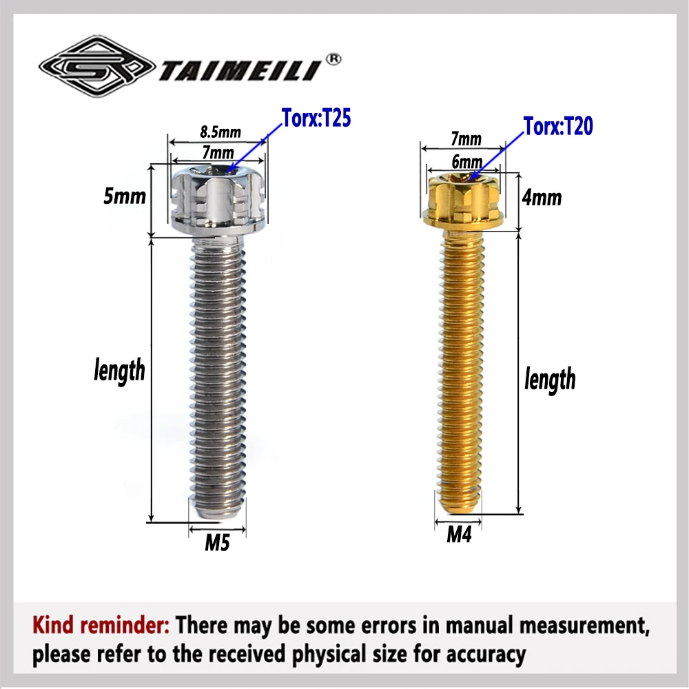 Titanium alloy flange screw fancy internal plum screw M4x10 15 25 M5x 15mm m5x20mm 5x25mm 1PCS titanium bolts hexagonal flange bolts stainless steel screw stainless steel screws