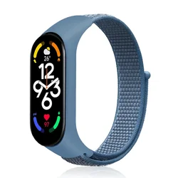 Nylon Loop Strap - Sporty and Comfortable Watchband Bracelet - Mi band 7 (Cape Blue 11)