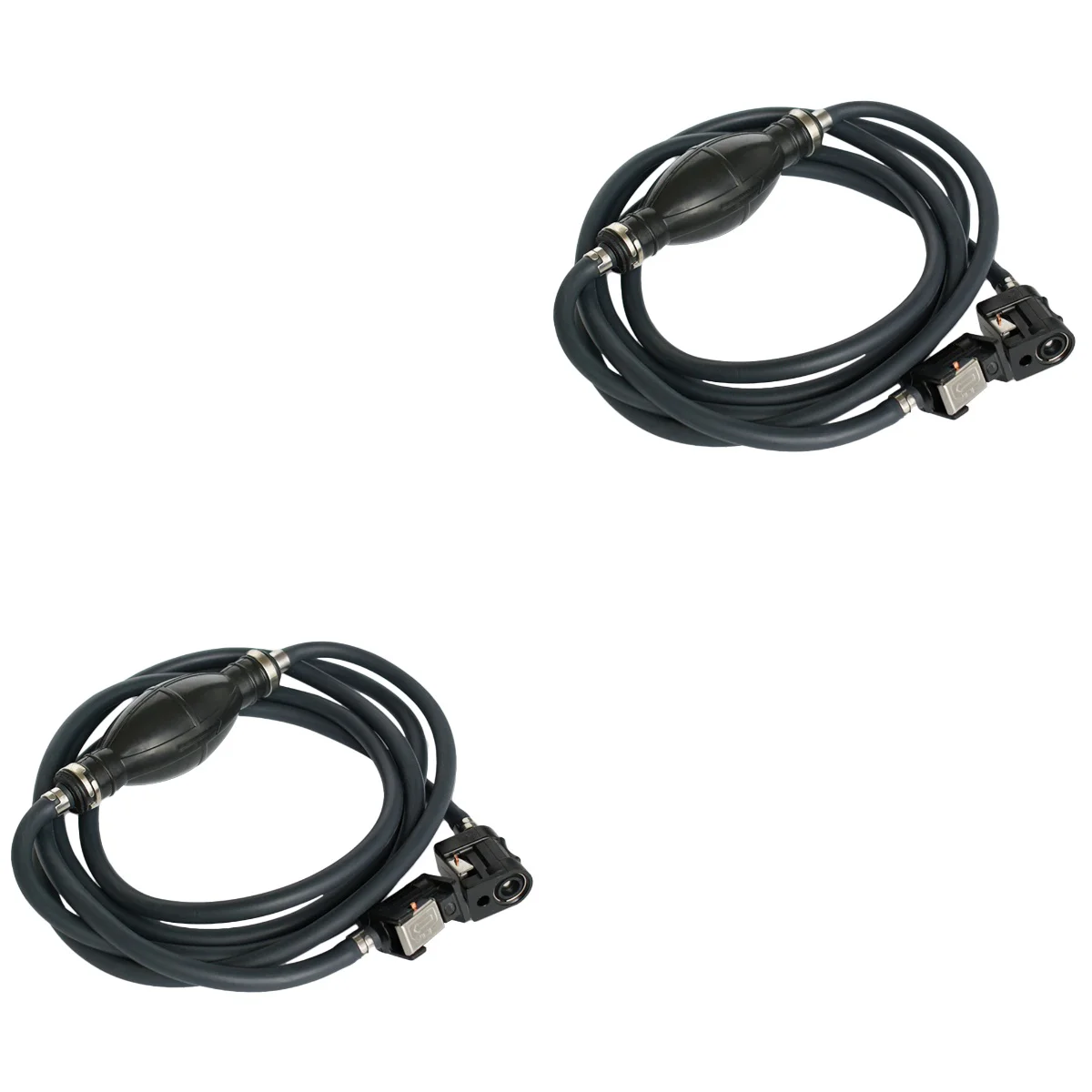 

2pcs Motorcycle Outboard Fuel Tank Hand Pump Manual Pump Fuel Pipe External Anti-static Tubing Fittings (Black)