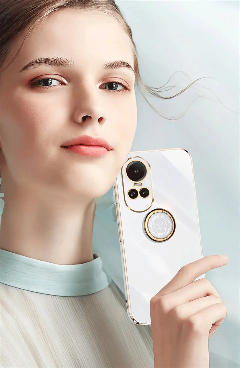 Enhanced Shockproof Silicone Bumper with 6D Plating Finish - Soft TPU Back Cover