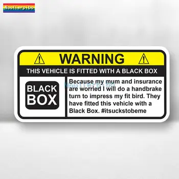 검정색 상자 장착 유로 재미 있는 젊은 드라이버 자동차 창 범퍼 스티커, 트럭 레이싱 노트북 오토바이 헬멧 캠핑 비닐 데칼