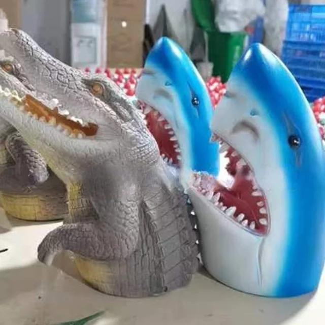 Cápa Krokodil Kerti Szobor Gyanta Nagy Fehér Kézműves Művészeti Szobrászat Díszek Úszómedence Kültéri Otthoni Dekoráció - Image 2