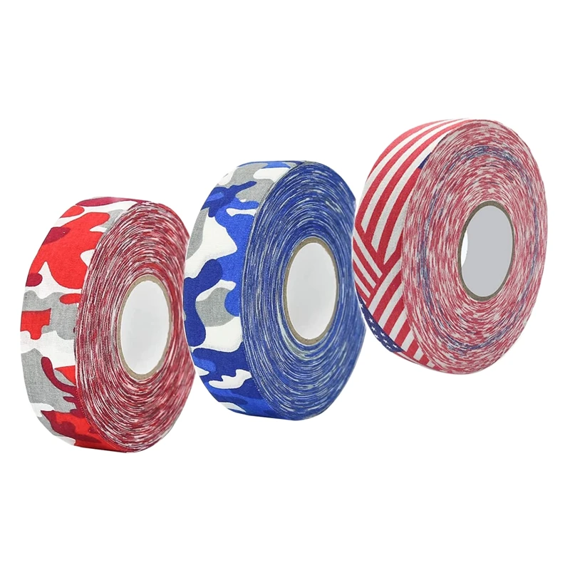 

ELOS-3 Rolls Hockey Tape Cloth Athletic Sports Stick Baseball Tape Easy To Stretch And Tear Cloth Tape For Ice Hockey,Skiing