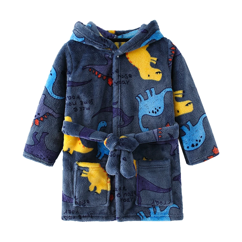 Children's Bathrobe Pajamas Baby Nighty flannel pajamas child bathrobe