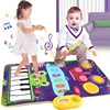 2 In 1 Piano Mat for Kids Piano Keyboard & Jazz Drum Music Touch Play Carpet Baby Toddlers Music Instrument Education Toys Gift 1