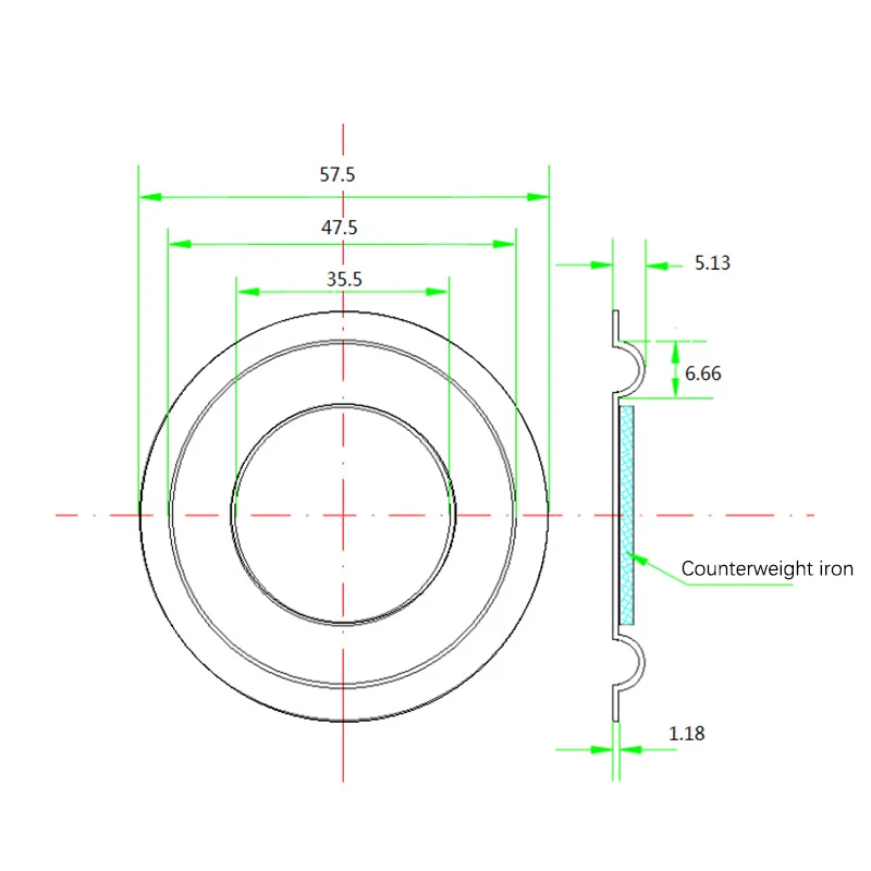 Audio Bass Diaphragm Passive Radiator Speaker Repair Parts 57mm DIY Home Theater Speaker Accessories