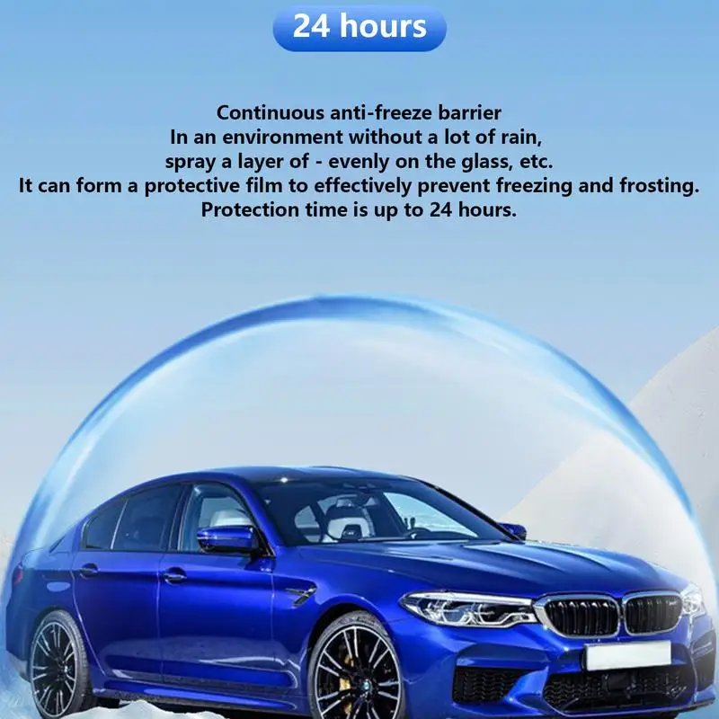 Car Defrosting Liquid 500ml Glass Spray Fast-Acting Snow Melting Ice Cleaner For Driving Safety For Exhaust Pipe Headlights
