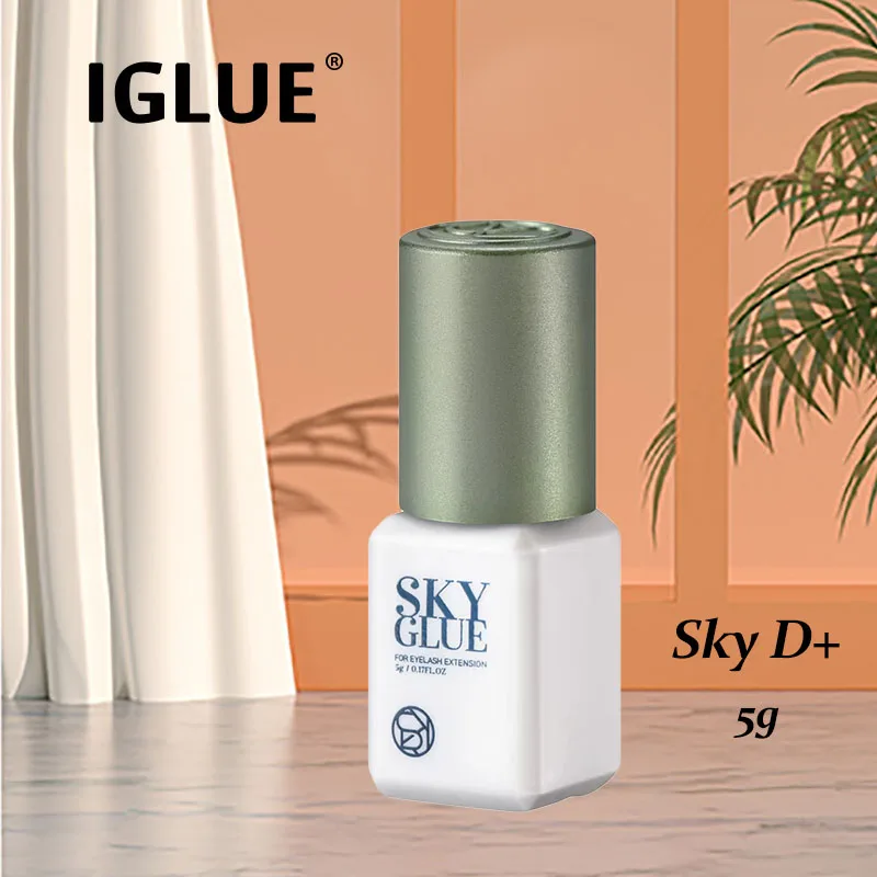 

New Original SKY D+ Glue False Eyelash Extension 5g Korea 2s Drying Strong Black Adhesive Professional Green Cap Beauty Tools