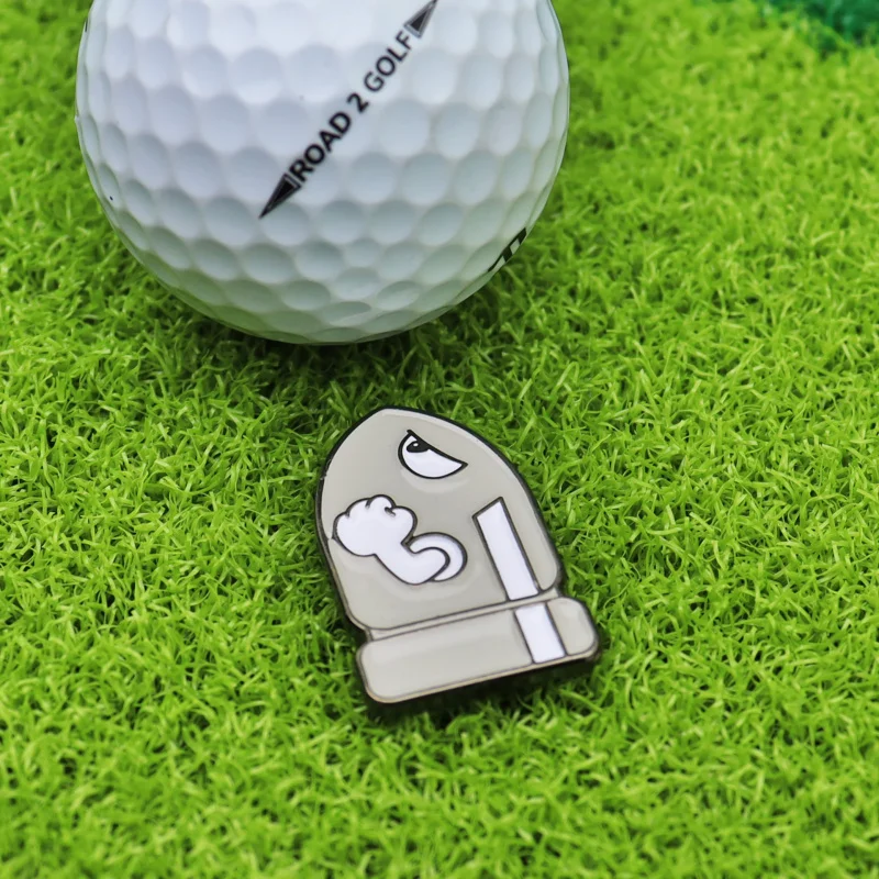 Golf Ball Marker Hat Clip Metal with Clip Creative Cartoon Cannonball Position Mark