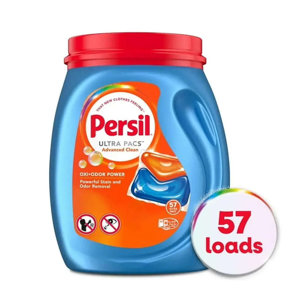Advanced Clean Laundry Detergent Stain Fighting Odor Eliminating 57 Loads High Efficiency Persil Brand