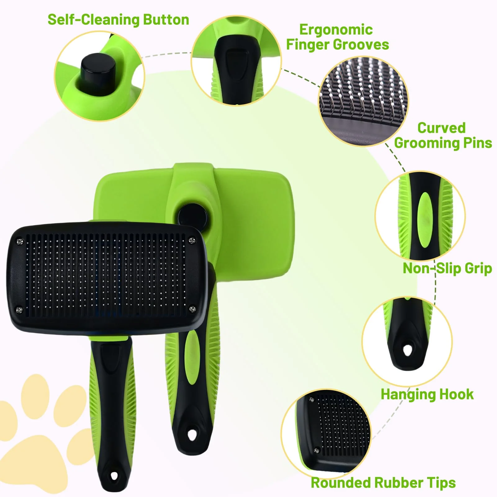 Pet Brush for Dogs Cats Dog Comb Pet Hair Removal Brush Cat Grooming Comb Dog Hair Remover Dog Accessories Dog Massage Combs 2
