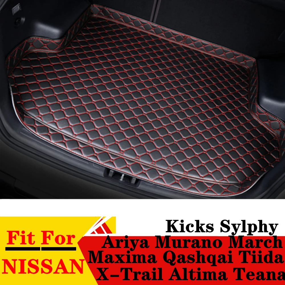 

Car Trunk Mat For NISSAN Ariya Tiida X-Trail Qashqai Murano March Kicks Altima Teana Sylphy Maxima Rear Cargo Cover Boot Liner