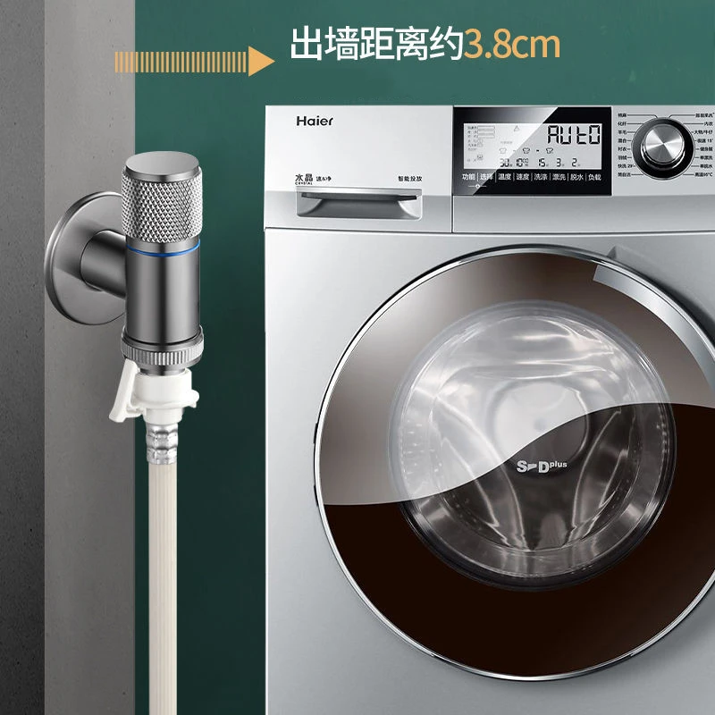 Copper Washing Machine Faucets Soild Brass Single Cold Wall Mounted Chrome Plated Matte Black Cold Water Outlet Basin