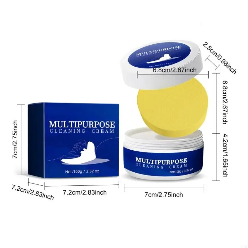 R58C Cleaning Cream for White Shoe Multi-functional Cleaner With Wipe Stain Remover Cleansing Maintenance Cream Of Sport Shoe