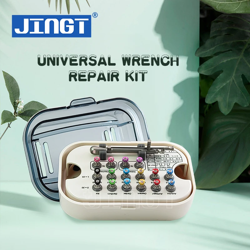 

JINGT Dental Implant Torque Wrench Kit15-70Ncm16 Universal Screwdrivers Repair Tools for Dentistry Universal Wrench Repair Kit
