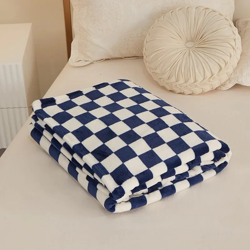 Checkerboard Blanket Classic Plaid Sofa Blanket Spring Summer Air Conditioning Office Nap Shawl Cushion sofa blanket
