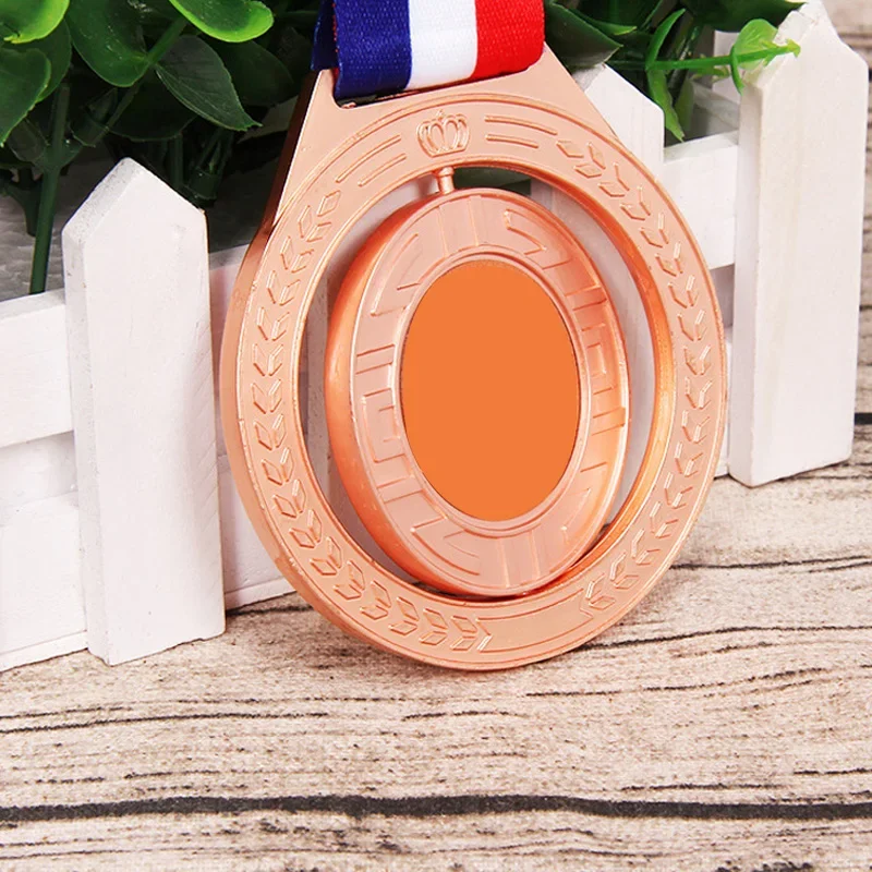 Customized Creative Flip Medal for Children's Competition, Trophy Tag, Gold, Silver, Bronze, Award, Souvenir for Students, 10Pcs