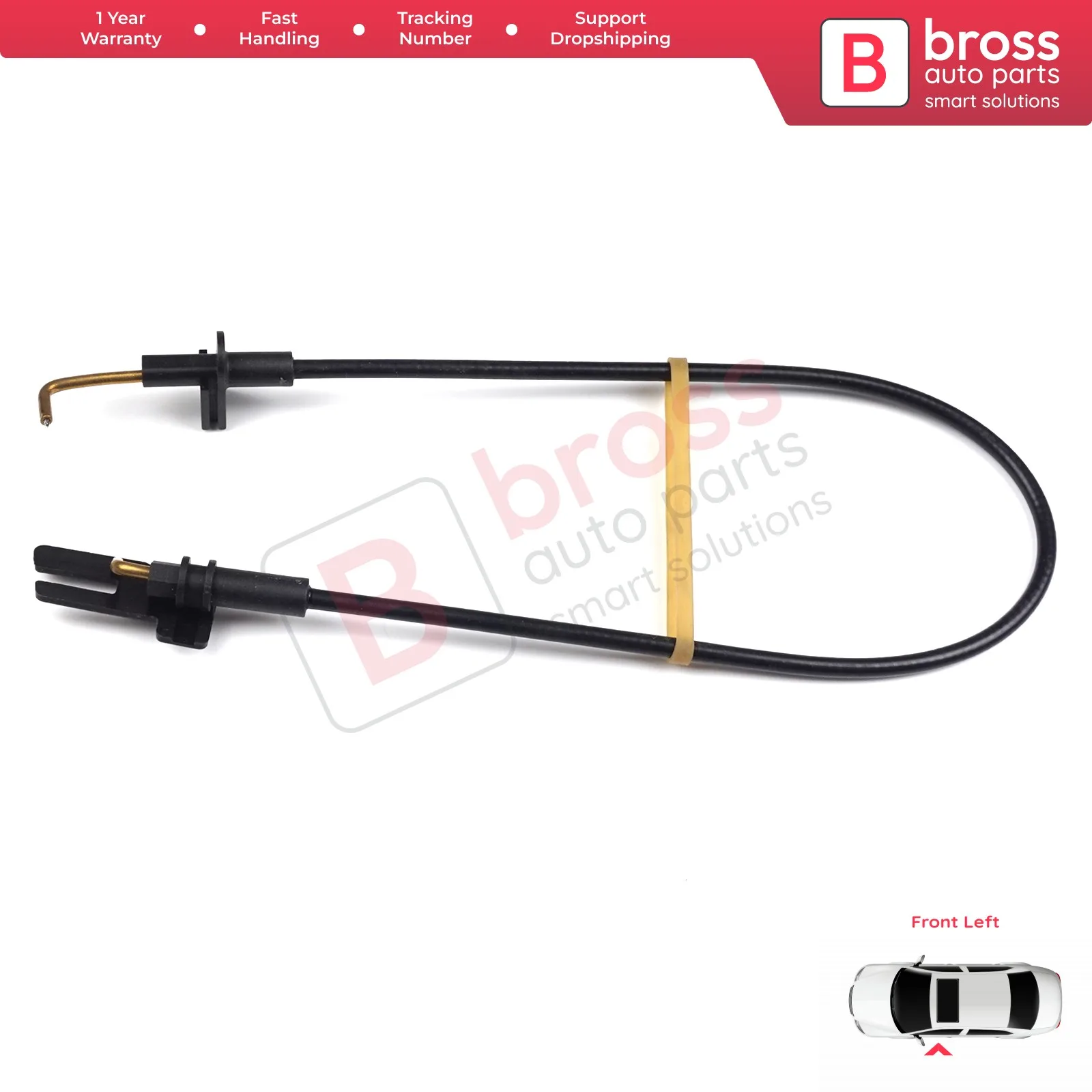 

Bross BDP193 Inner Door Lock Latch Bowden Handle Cable Front Left Door 146812002 For Fiat Doblo MK1. Cable Lenght: 530mm.