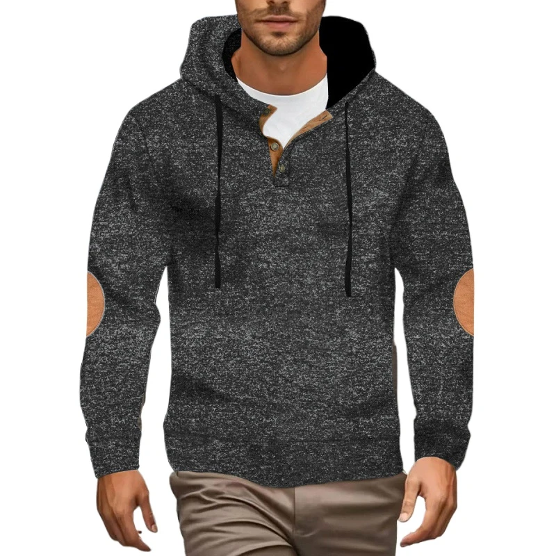 Animal Game Men's Casual Hooded Button Jackets Sport Men's Sweatshirts Casual Coats Solid Warm Work Coat Sport Hoodie Streetwear