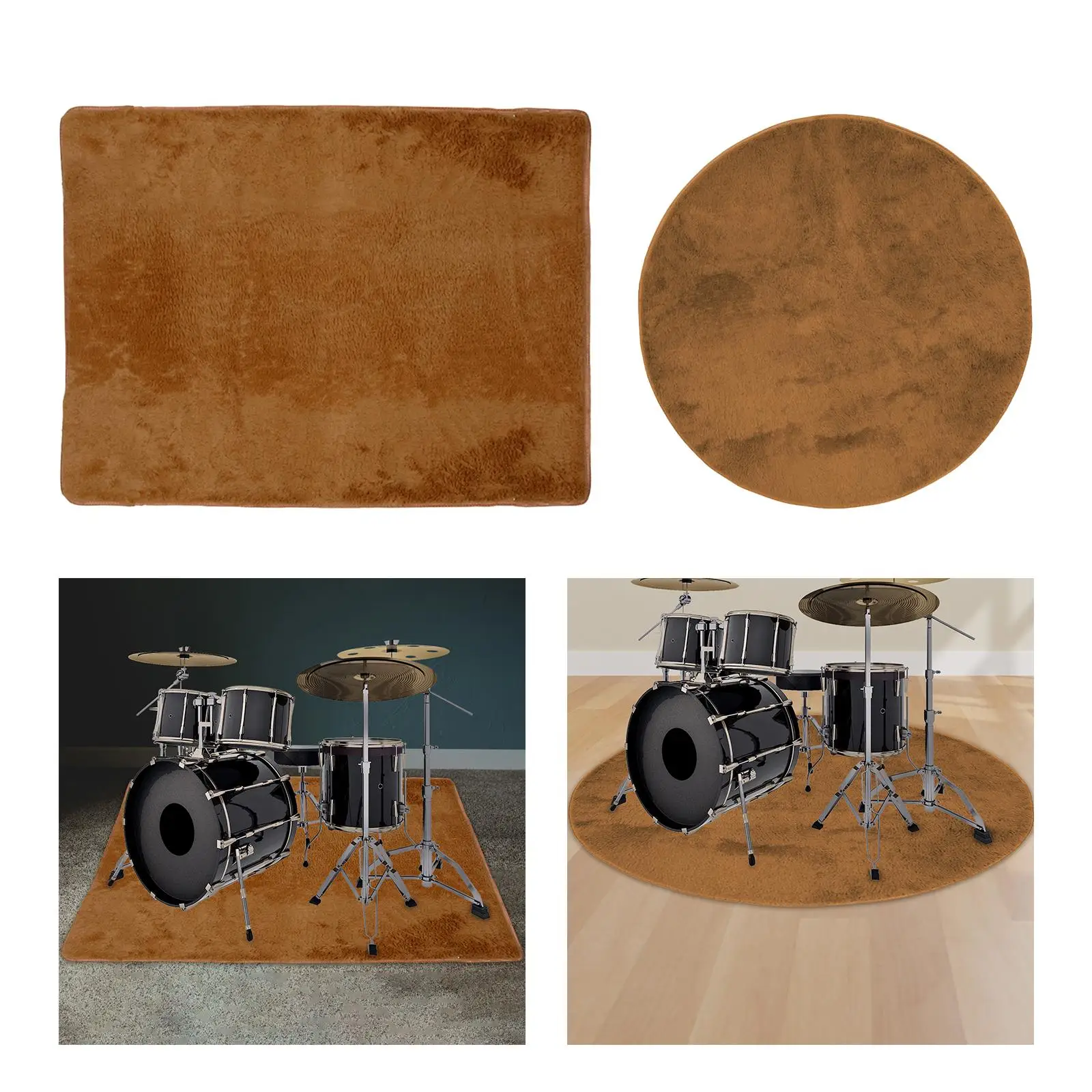 Drum Rug Stable Soft Suede Multipurpose Thick Electrical Drum Carpet for Apartment Music Studio Drummers Gift Jazz Drum Piano