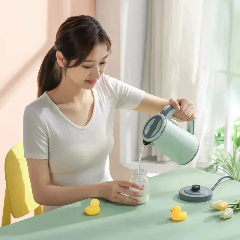 110V 220V 600W 0.8L Small Portable Household Kettle Heating Kettle Electric Kettle Separate Base 304 Stainless Steel Material 6