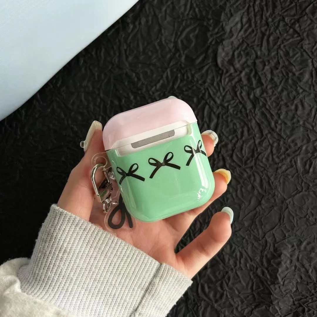 3D Bow Knot Chain Earphone Case For Airpods
