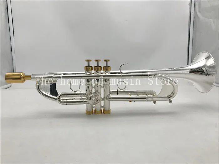 Hot Sell LT190S-77 Bb Small Trumpet Silver Golden Key Professional Music Instruments with case